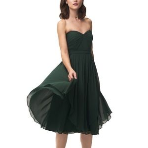 Jenny Yoo Emmie dress in Forrest green